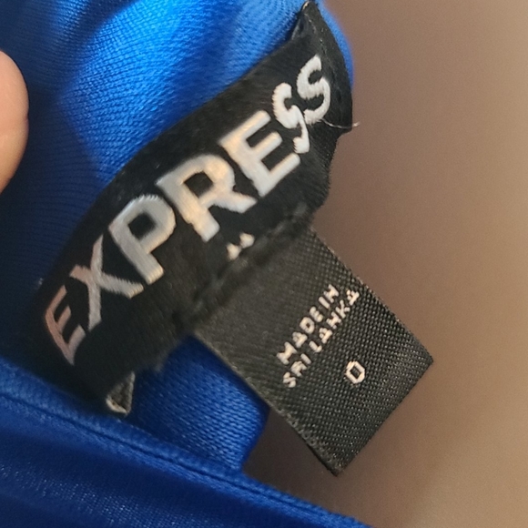 Express | Royal Blue Fit & Flare Mini Dress - Picture 5 of 7